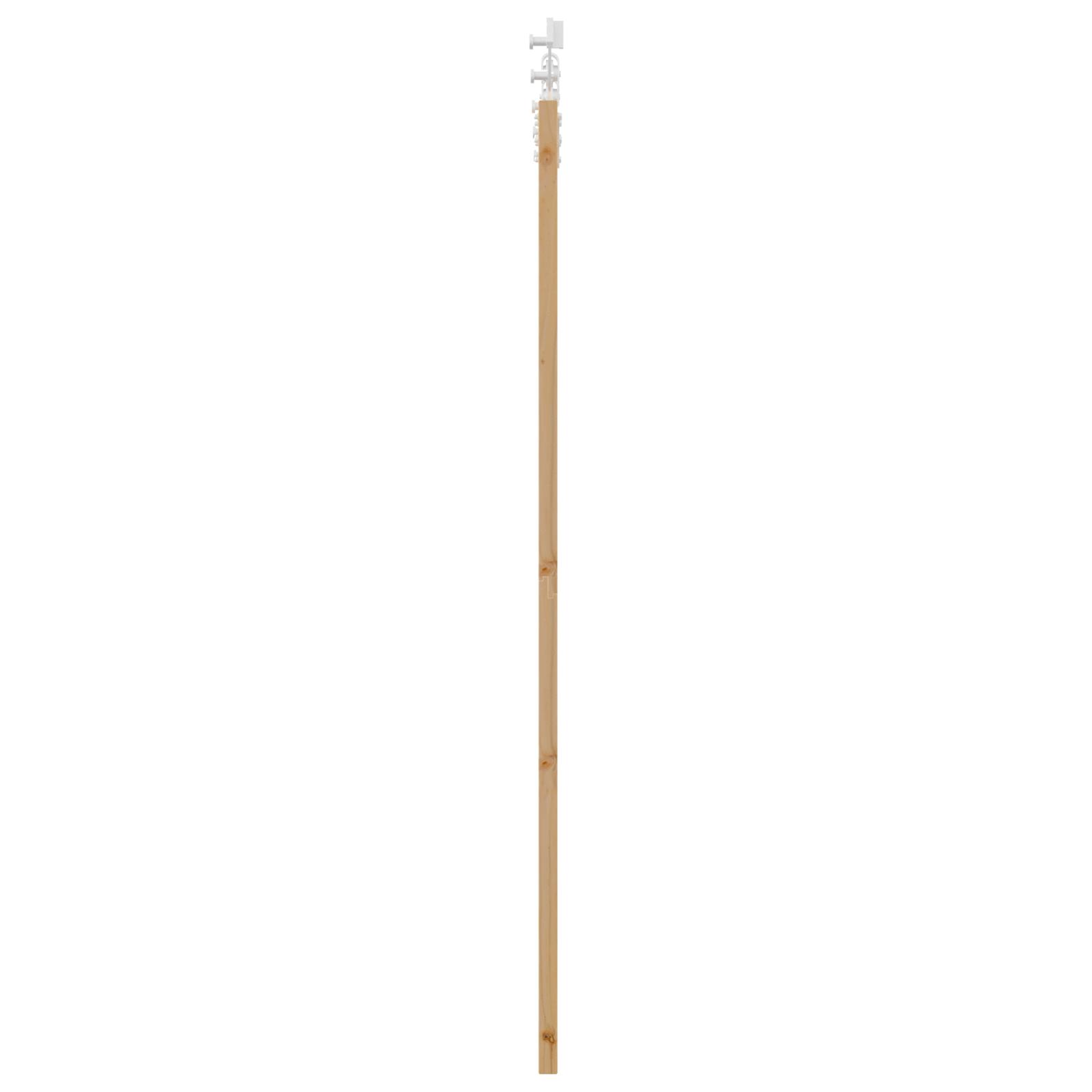 Skydedør med hardware sæt 86x198.5 cm massiv træ fyr,  indvendig dør med glas 'ORKDAL'86x198.5x4 cm massiv træ fyr