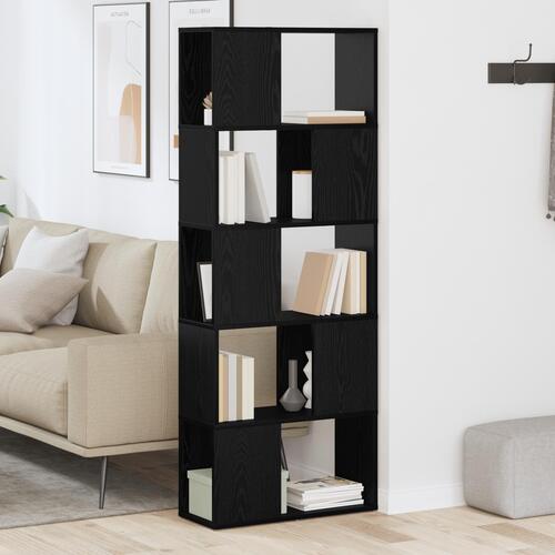 Reol Sort egetræ Konstrueret træ 60 x 24 x 155 cm