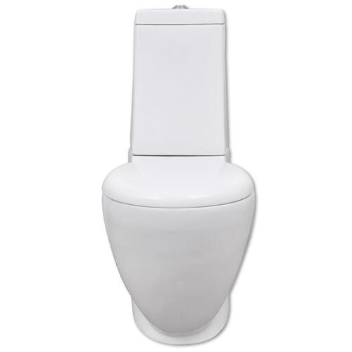 Hvidt keramisk toilet & bidet sæt