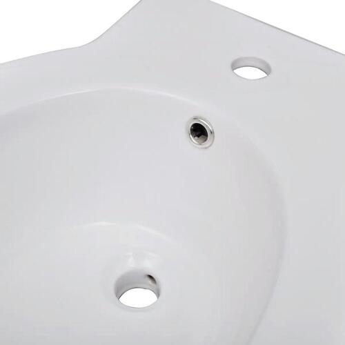 Hvidt keramisk toilet & bidet sæt