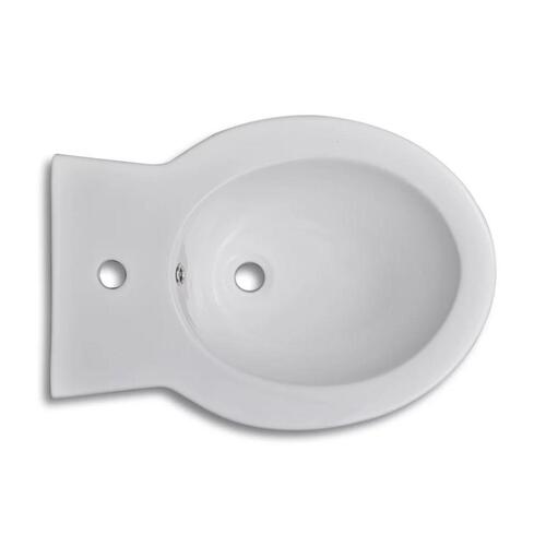 Hvidt keramisk toilet & bidet sæt