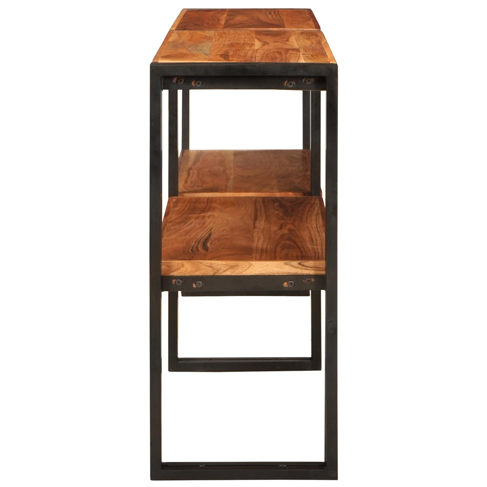 Konsolbord 160x33x75 cm Massivt Groft Akacietræ