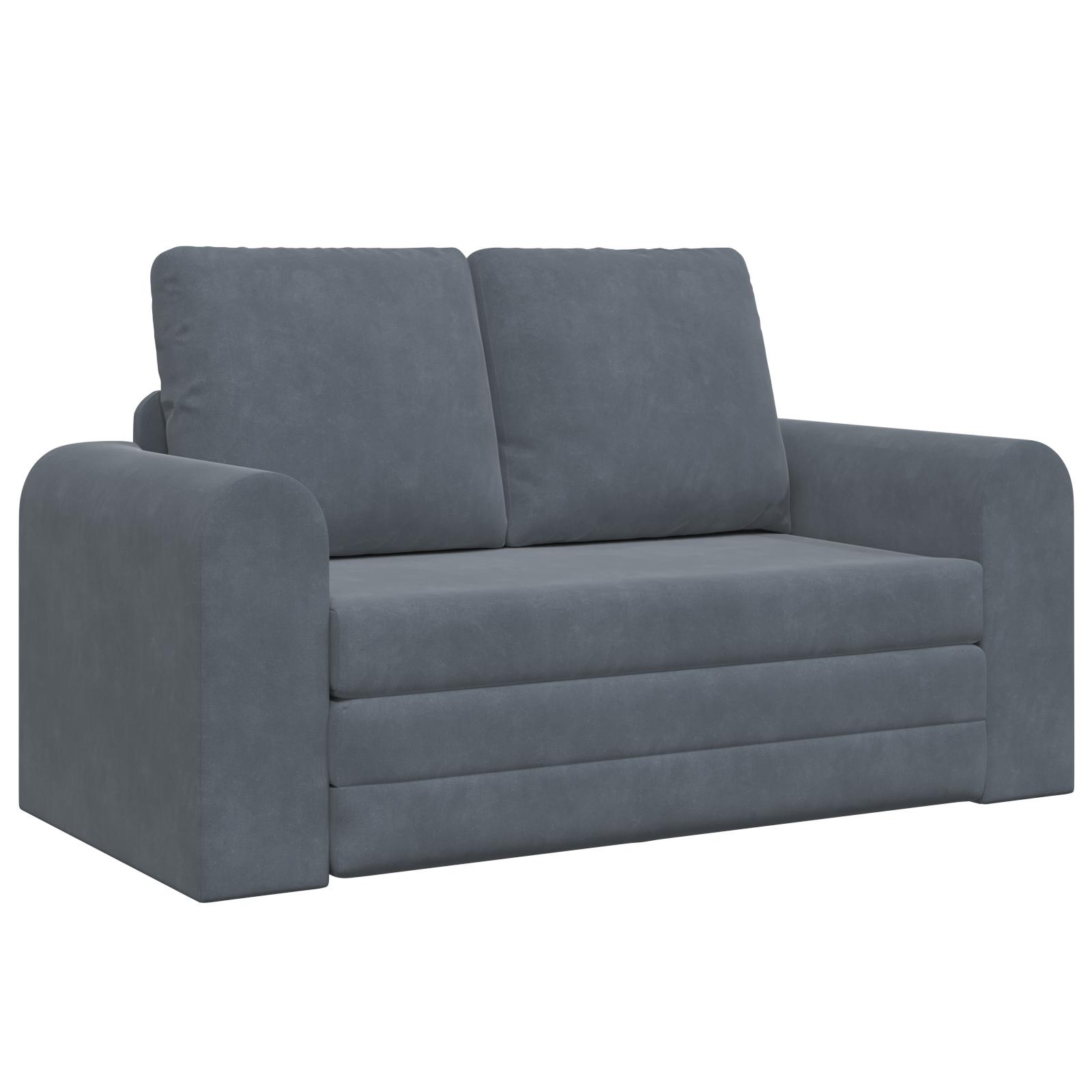 Gulvseng-sofa 2-i-1 Mørkegrå 148x71x83 cm Velvet