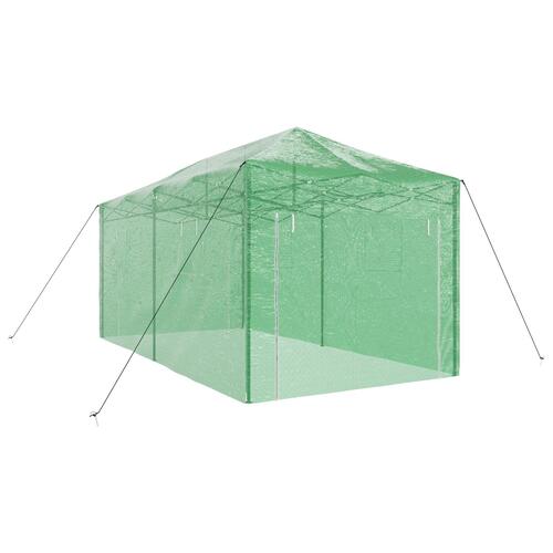 Walk-in Drivhus med Pop-up Ramme Grøn 580x290x315 cm Stål