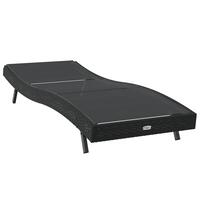 Solstol Sort Polyrattan og Textilene