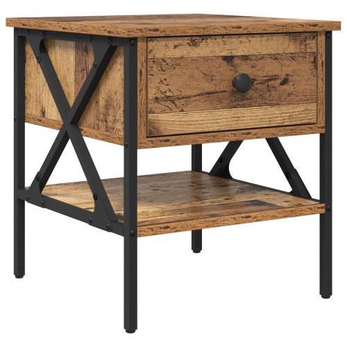Sengeborde 2 stk Gamle Træ 40x42x45 cm Sammenpresset Træ