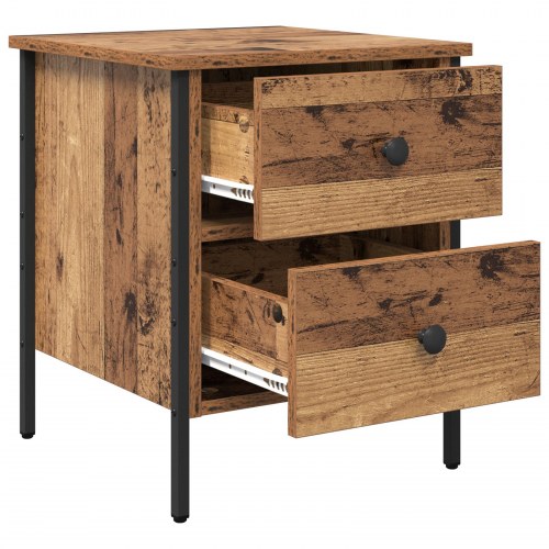 Sengebord Gammelt Træ 40x42x50 cm Ingeniørtræ