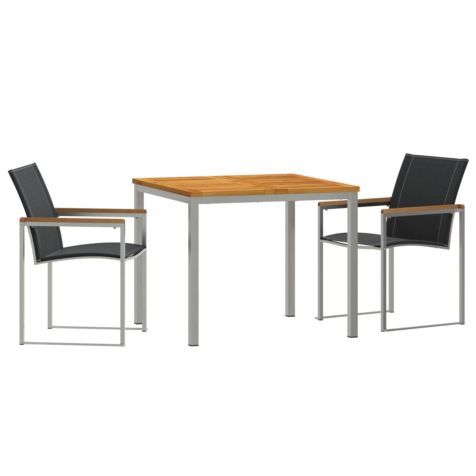 HaveSpisesæt 3 stk Solid teaktræ billede