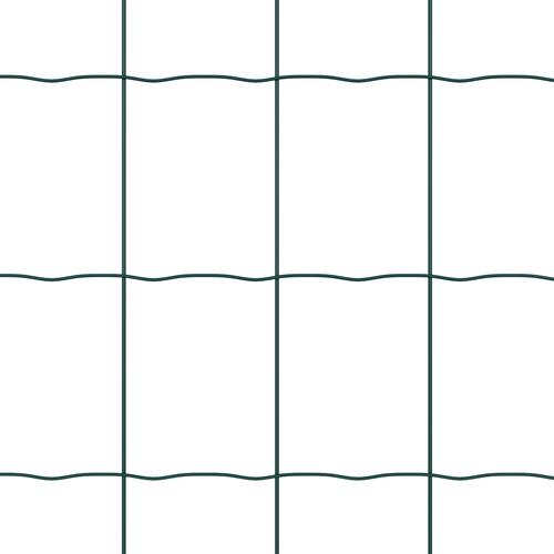 Euro Hegn med 13 Stænger 1x25 m Galvaniseret Stål Grøn