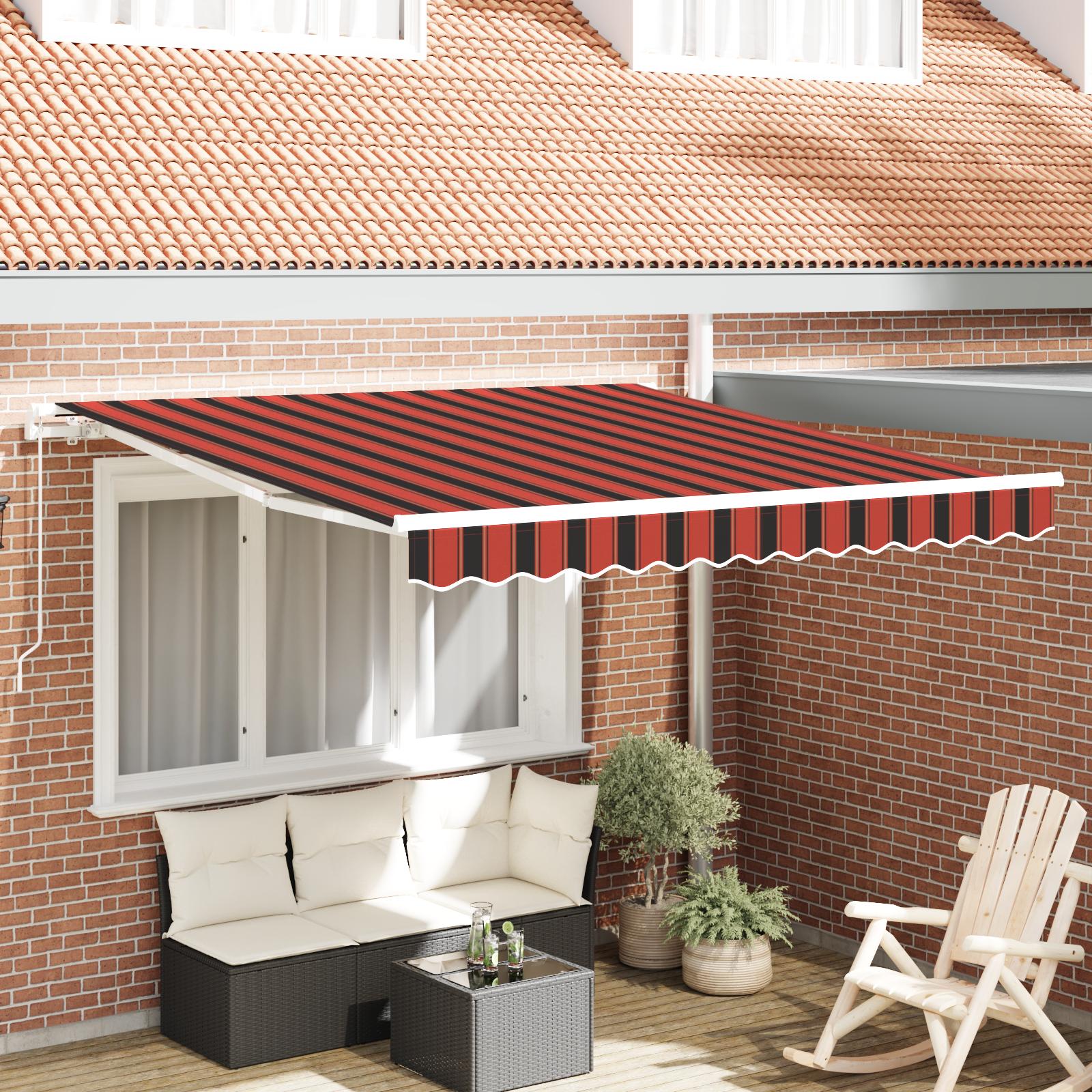 Utrækkelig Markise Orange og Brun 300 x 250 cm Polyester, Metal billede