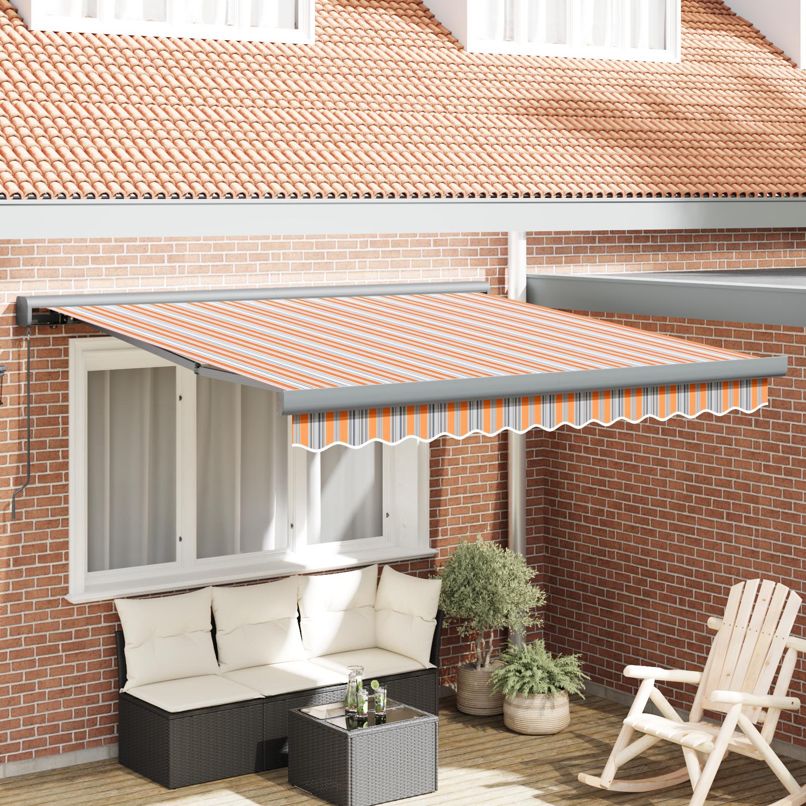 Utrækkelig Markise Flerfarvet 350 x 250 cm Stof og Metal billede