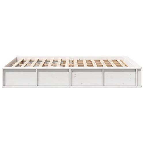 Seng med løft-op opbevaring i hvid - 140 x 200 cm