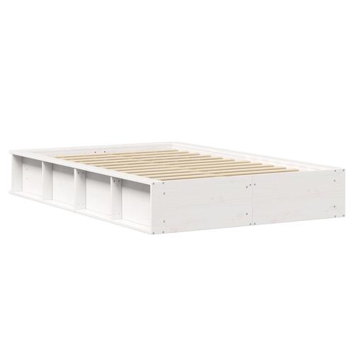 Seng med løft-op opbevaring i hvid - 140 x 200 cm
