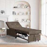 Sovesofa 3-i-1 udtræksdesign hærgrøn faux suede læder
