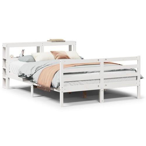 Sengeramme med sengegavl 160x200 cm massivt fyrretræ