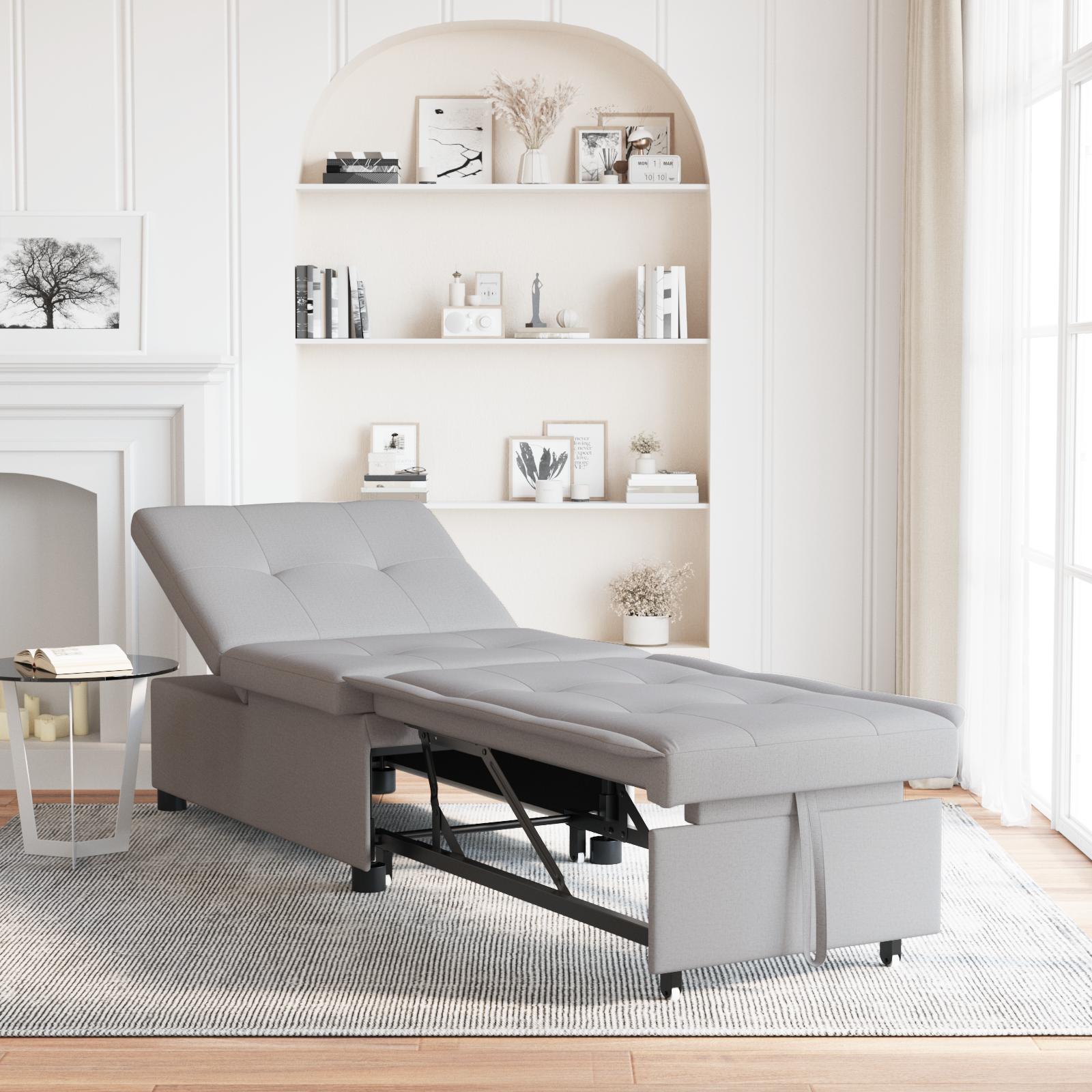 3-i-1 Sofa-seng i Sky Grå