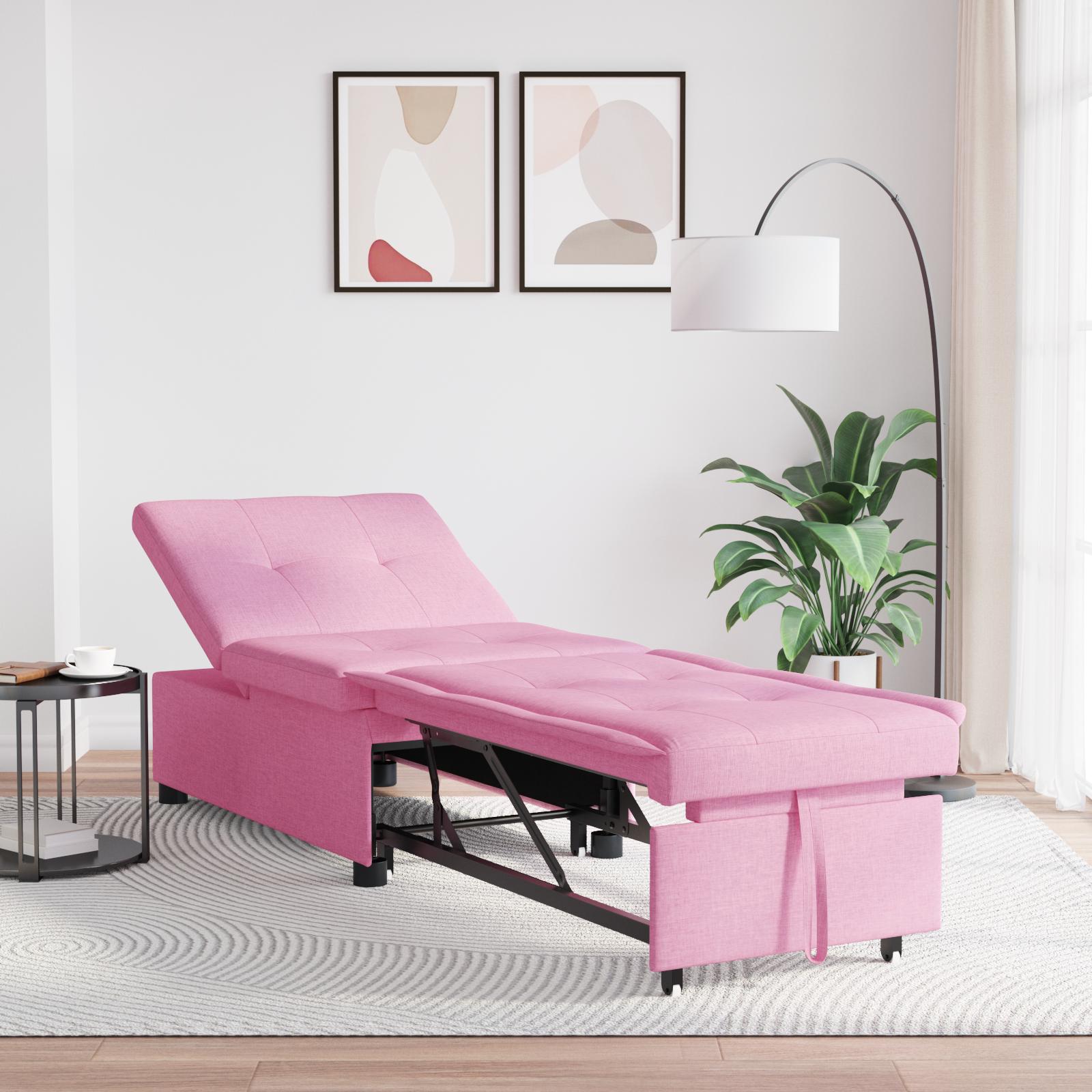 3-i-1 Sovesofa i Pink Stof