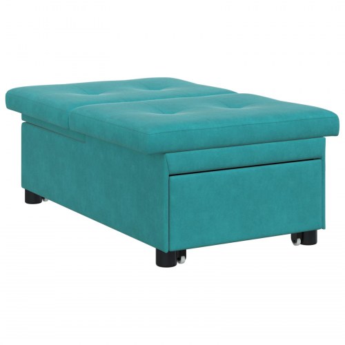 Sovesofa Turkis 67 x 194 x 38 cm Fløjl