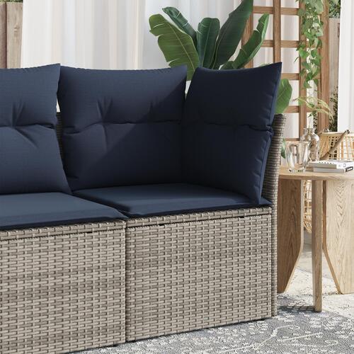 Have Sofagruppe med Puder Grå Poly Rattan