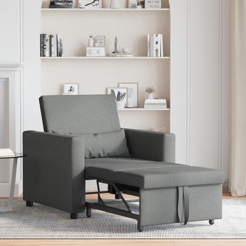 3-i-1 enkel sovesofa mørkegrå stof