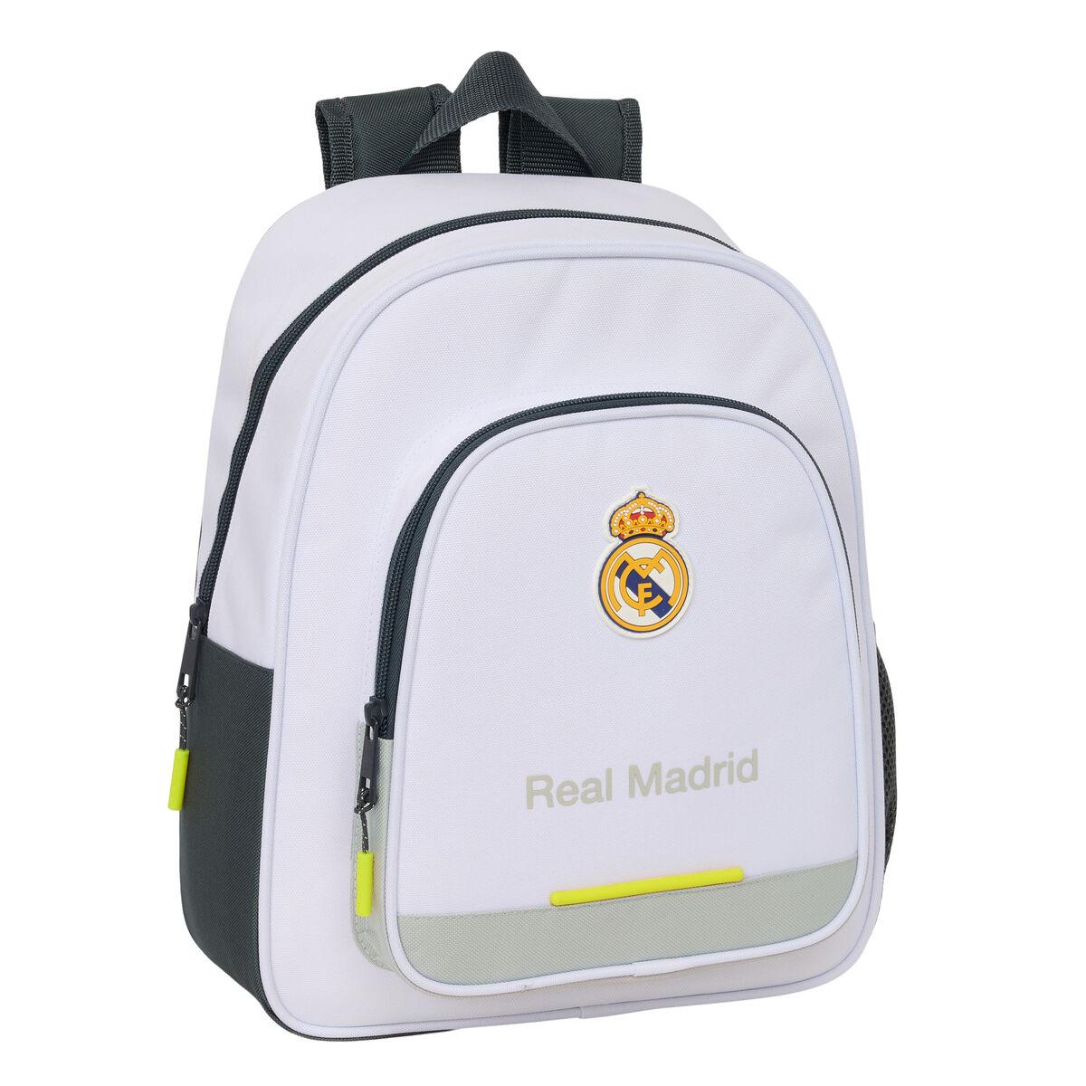Skoletaske Real Madrid C.F. - hvid, 28 × 34 × 10 cm