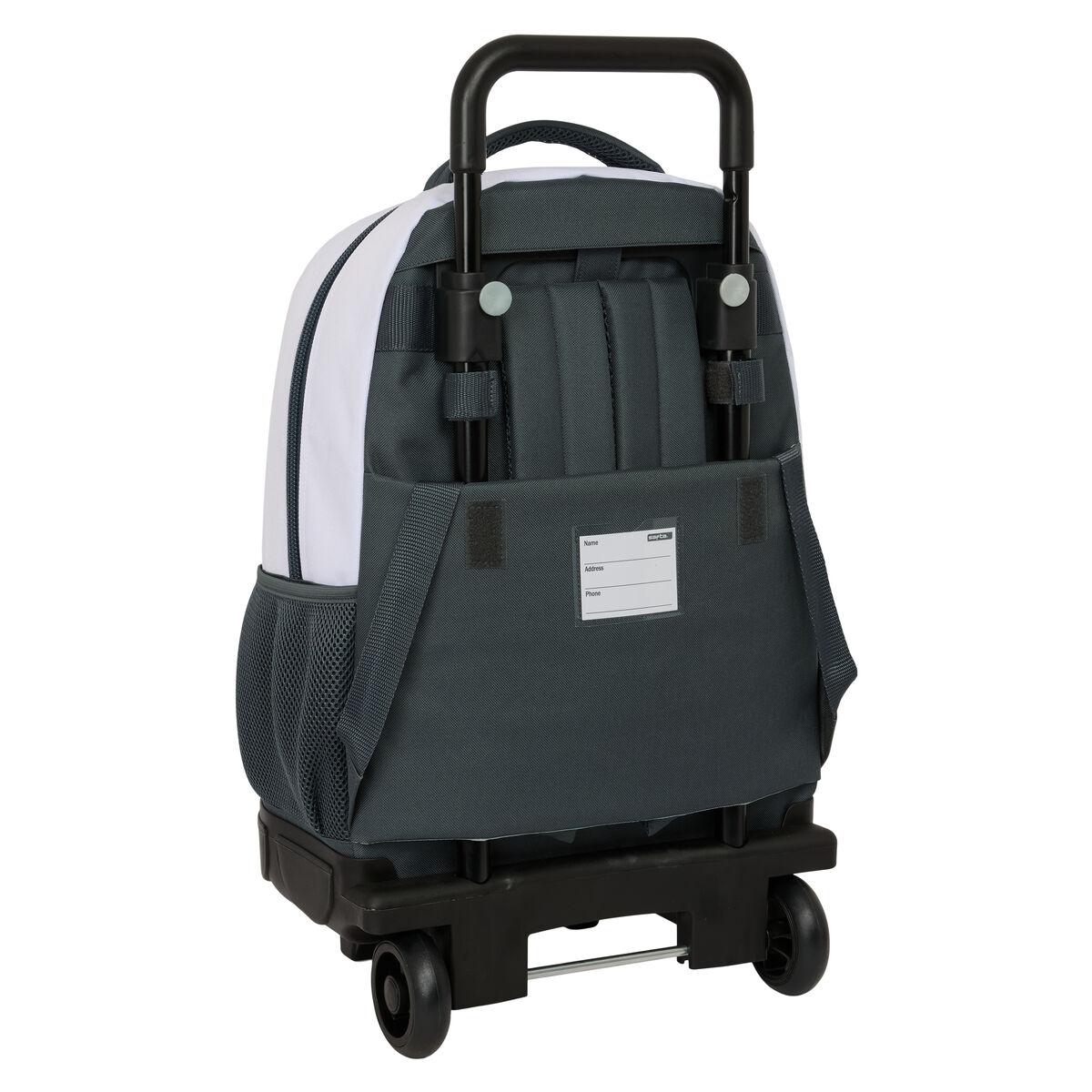 Skoletaske på hjul Real Madrid C.F. - Hvid, 33 × 45 × 22 cm