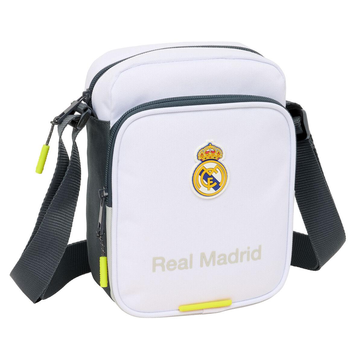 Skuldertaske / Crossbody Real Madrid C.F., hvid - 16 × 22 × 6 cm