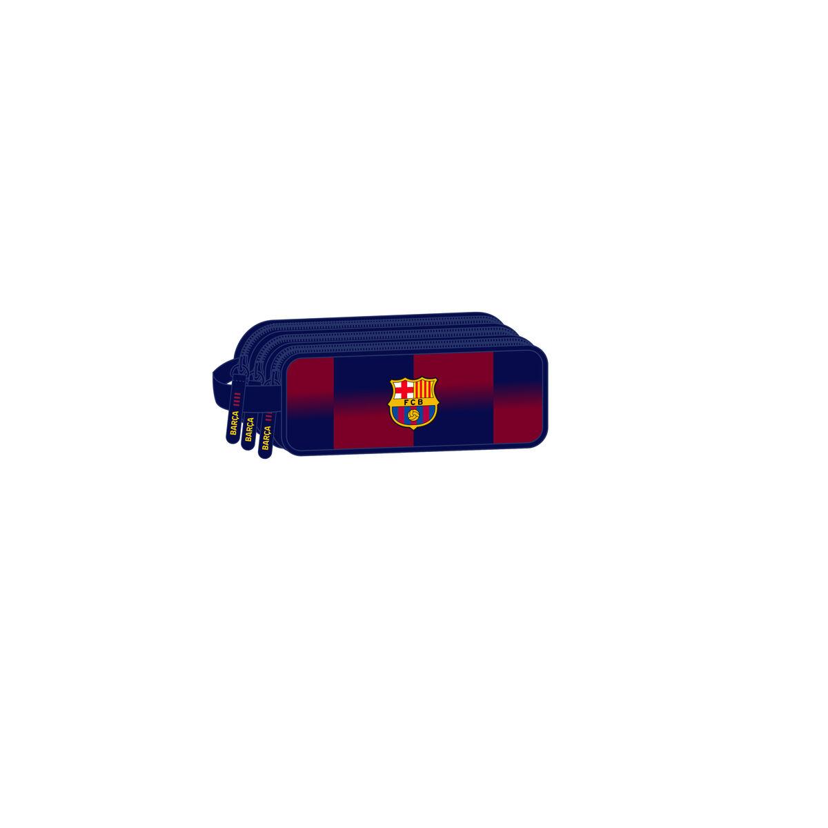 Penalhus F.C. Barcelona - blå/rødbrun - 21 × 8,5 × 7 cm