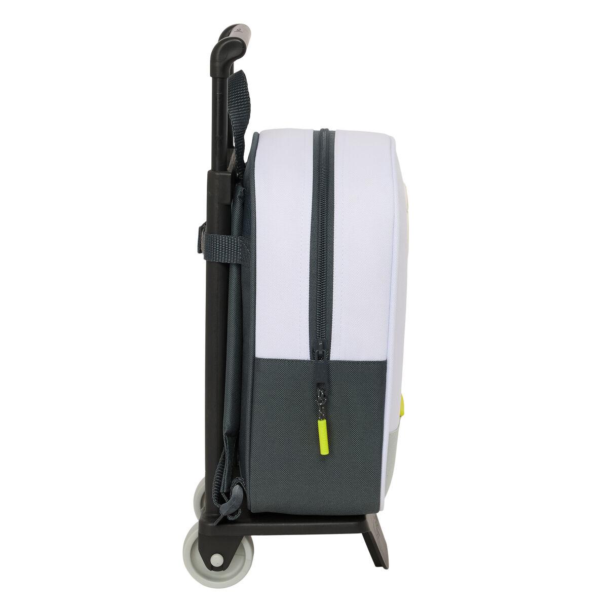 Skoletaske på hjul Real Madrid C.F. - Hvid, 22 × 27 × 10 cm