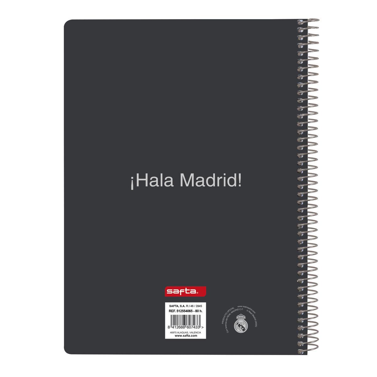 Notesbog Real Madrid C.F. - Hvid A5, 80 ark