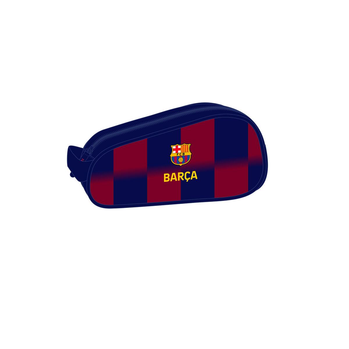 Rejseskotaske F.C. Barcelona - blå/rødbrun, 34 × 15 × 18 cm