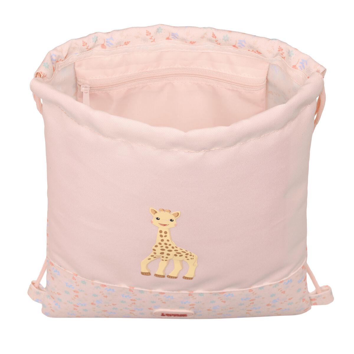 Sophie la Girafe rygsæk med snore - 26 × 34 × 1 cm