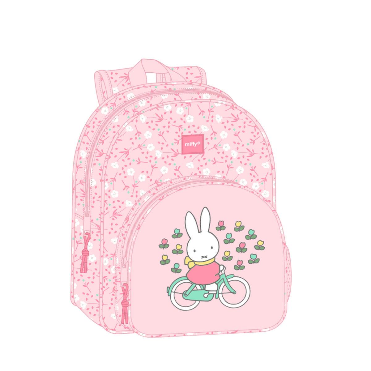 Miffy Rygsæk - Flores, pink med Miffy-motiv