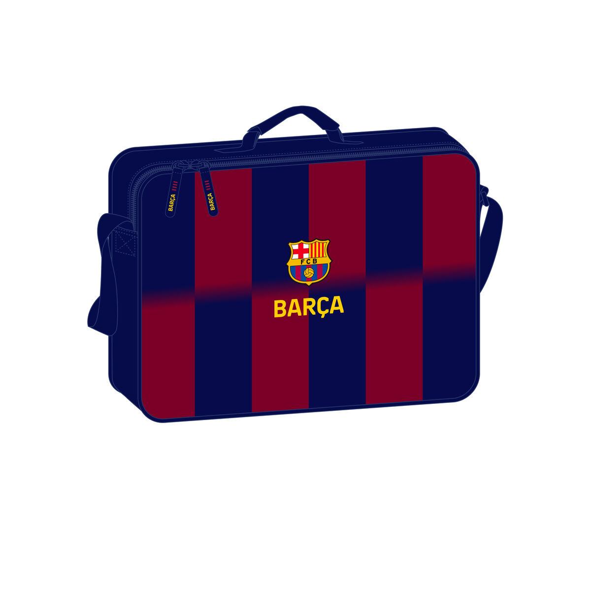 Skoletaske F.C. Barcelona - Blå/Rødbrun, 38 × 28 × 6 cm