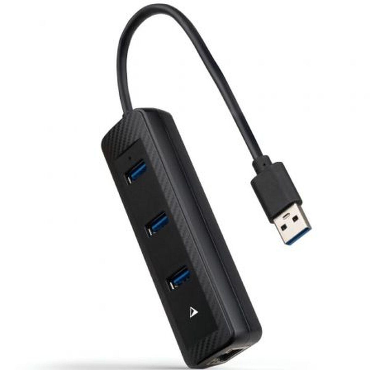USB hub 3-port - NANOCABLE Sort