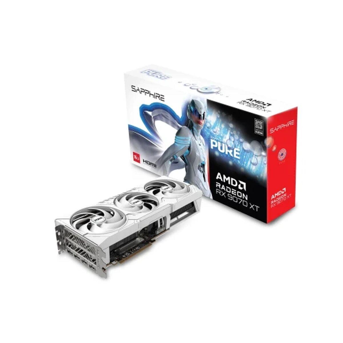 Sapphire Radeon RX 9070 XT 16 GB GDDR6 grafikkort (hvid)