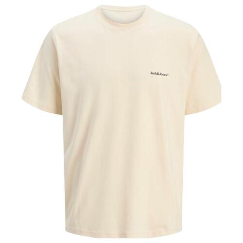Kortærmet T-shirt til Mænd Jack & Jones JORSPLIT BACK TEE 12272996 Hvid L