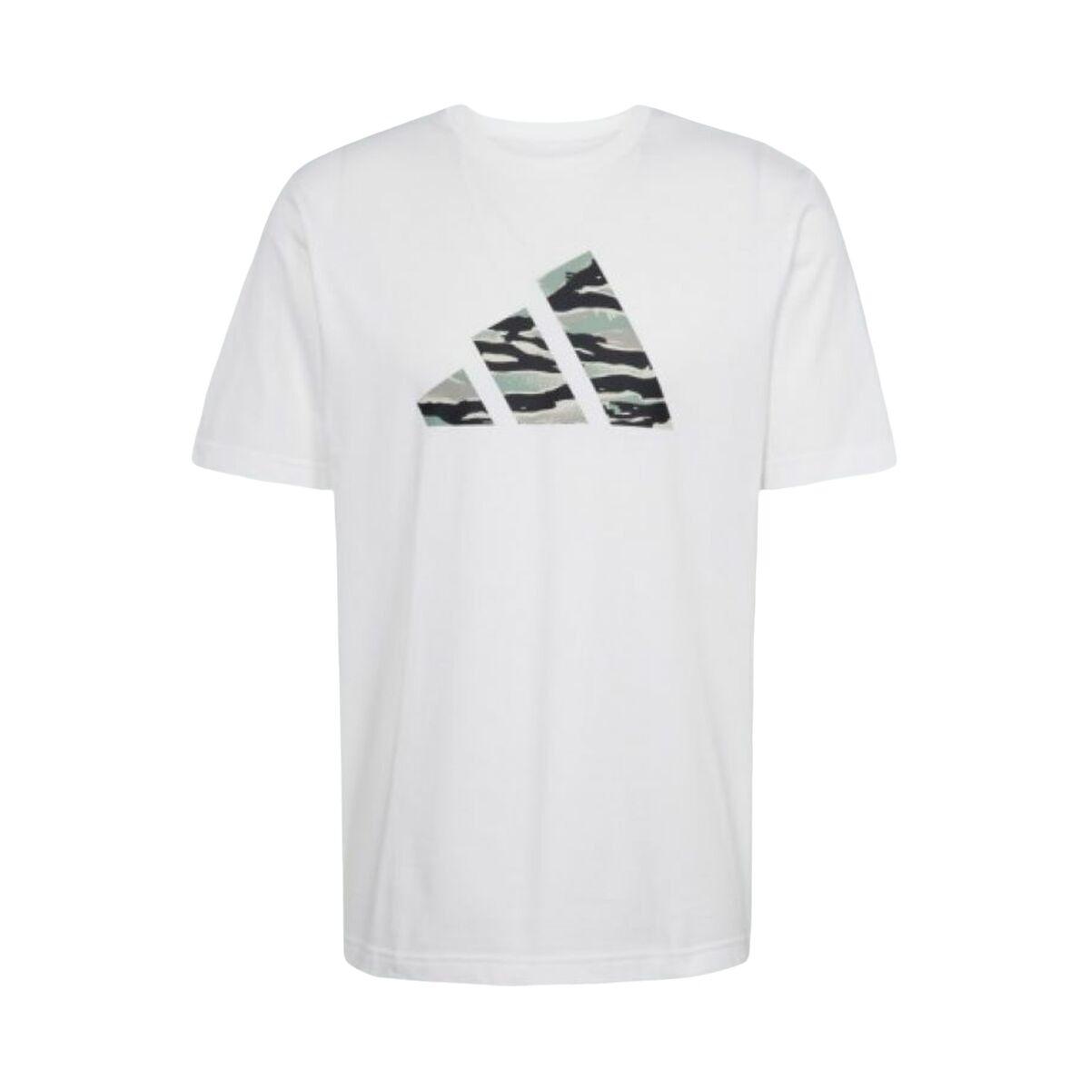 Adidas M C CAMO LOGO T kortærmet T-shirt - hvid (M)