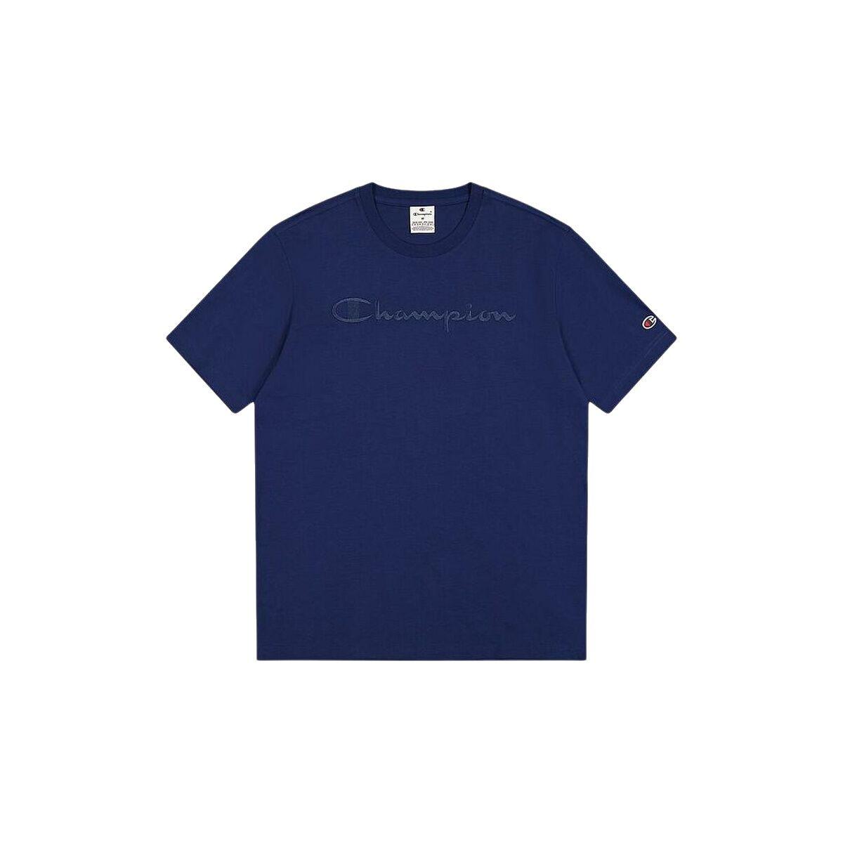 Champion kortærmet T-shirt til mænd - CHAMPION SS TEE 220273, marineblå, M