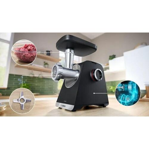Kødhakker BOSCH MFWS650B Sort Sølvfarvet 500 W