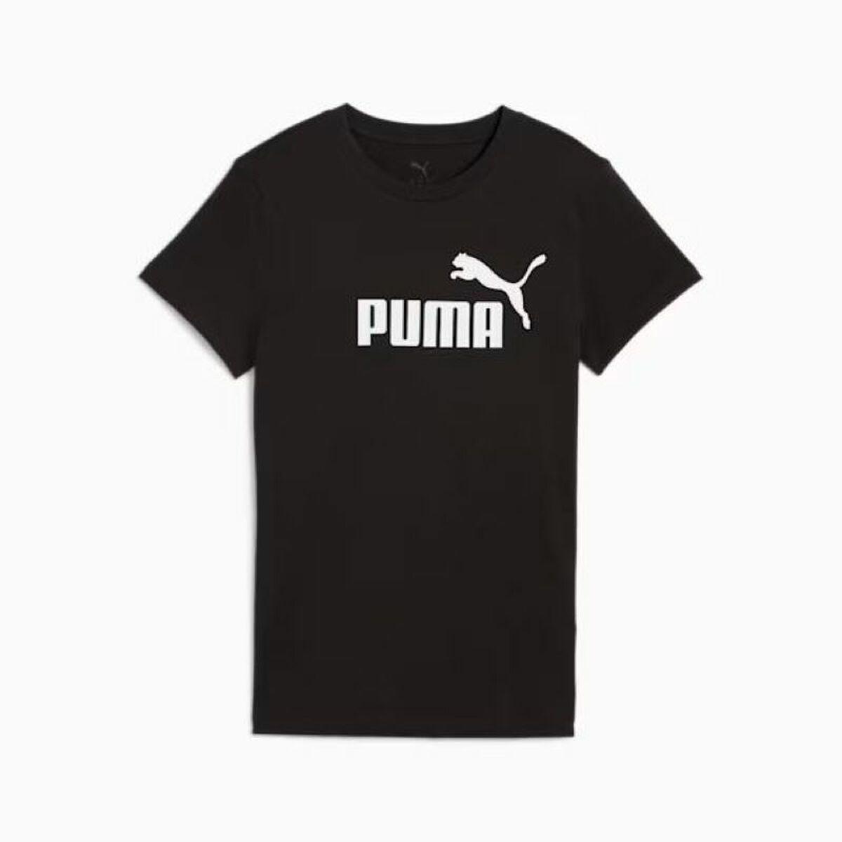 Puma ESS No. 1 Logo Tee - kortærmet T-shirt til kvinder, sort (XS)
