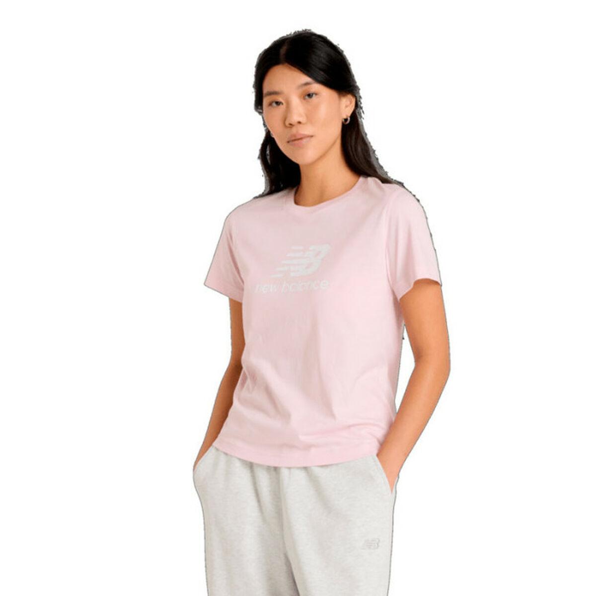 New Balance SE JR Logo T-shirt til kvinder, pink (XS)