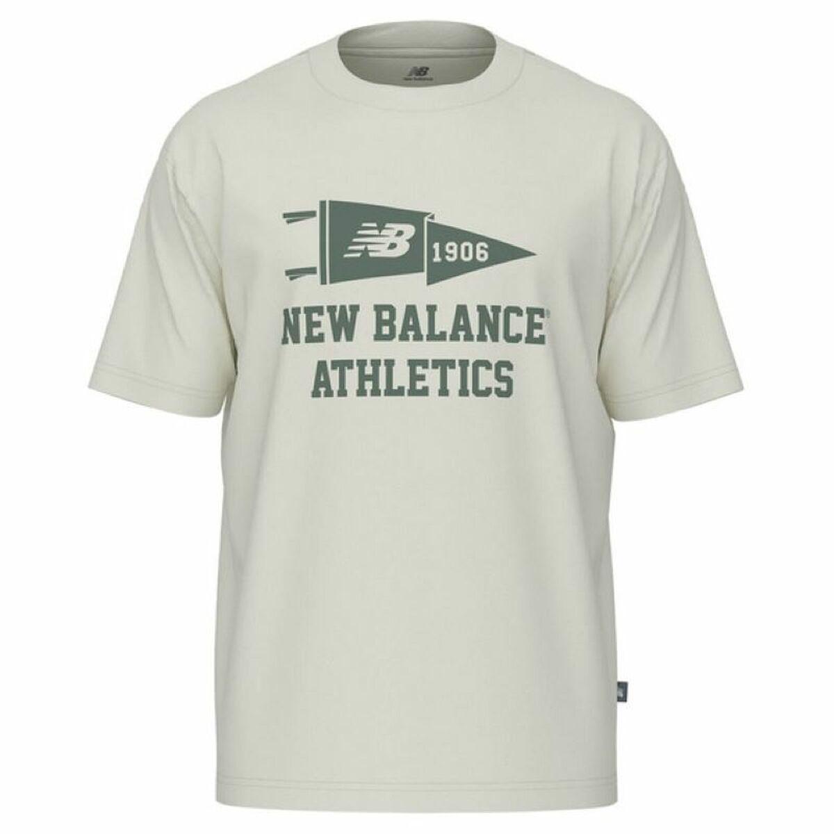 New Balance Varsity Pennant T-shirt til mænd, kortærmet - Hvid, XL