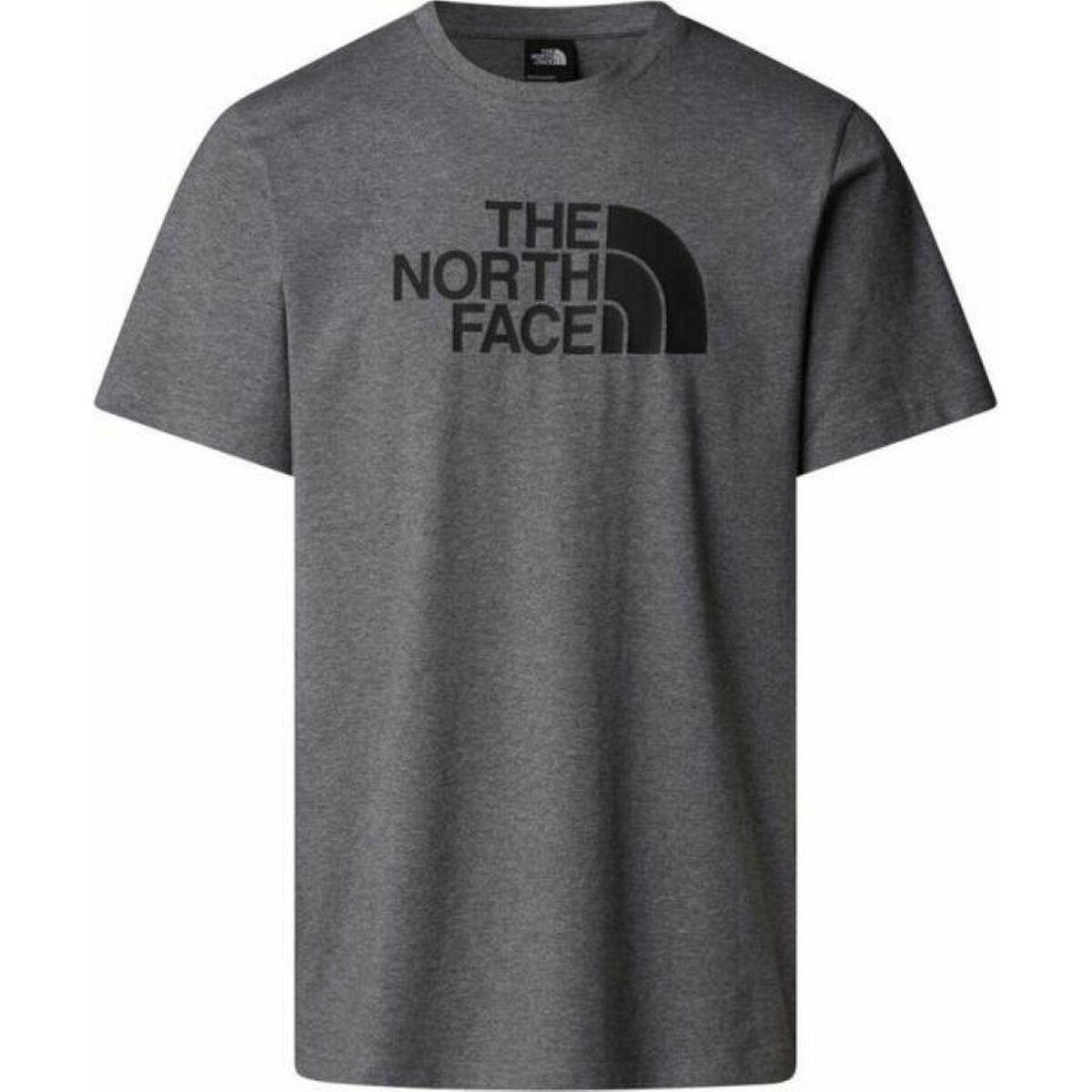 The North Face M SS Easy Tee herre T-shirt, grå, L