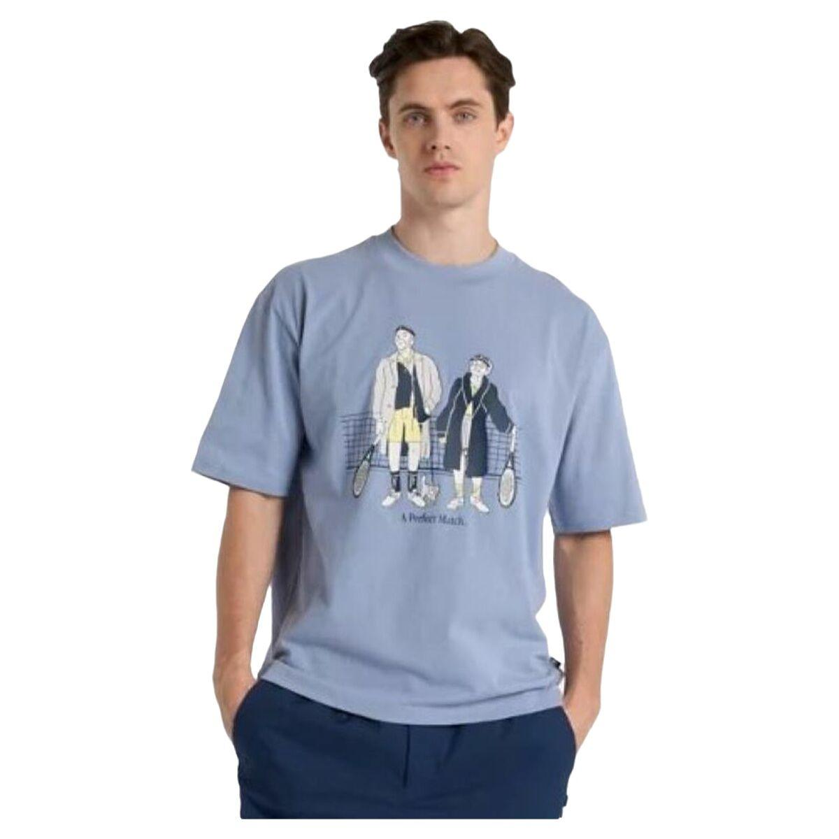 New Balance Perfect Match Tennis T-shirt til mænd, blå (XL)