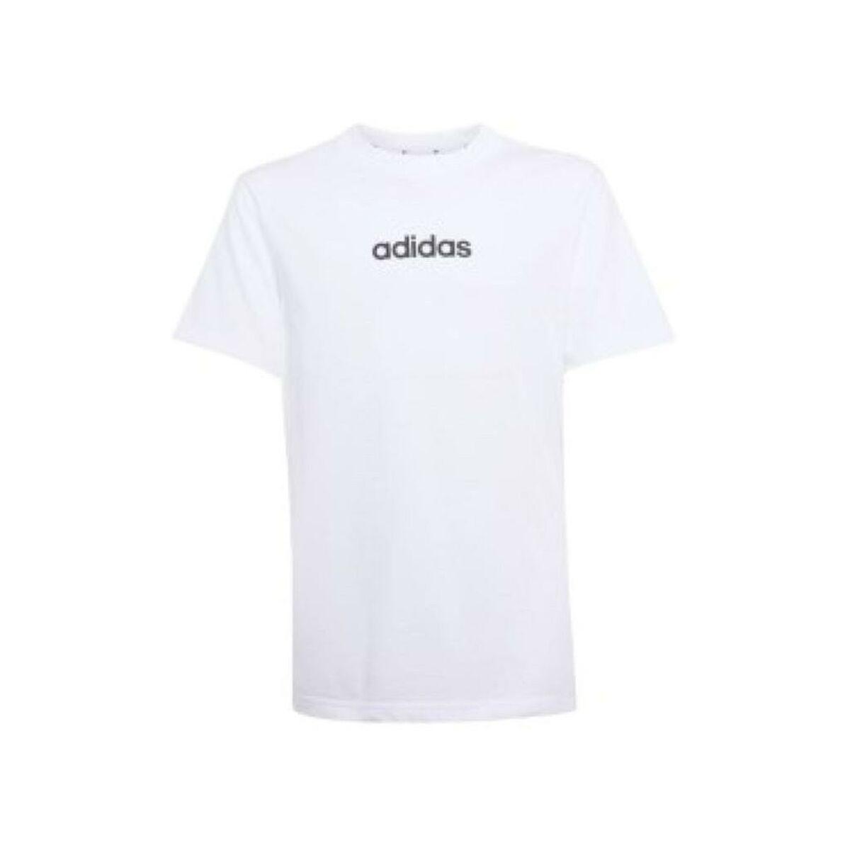 Adidas J LIN TEE børne T-shirt, hvid - 10 år