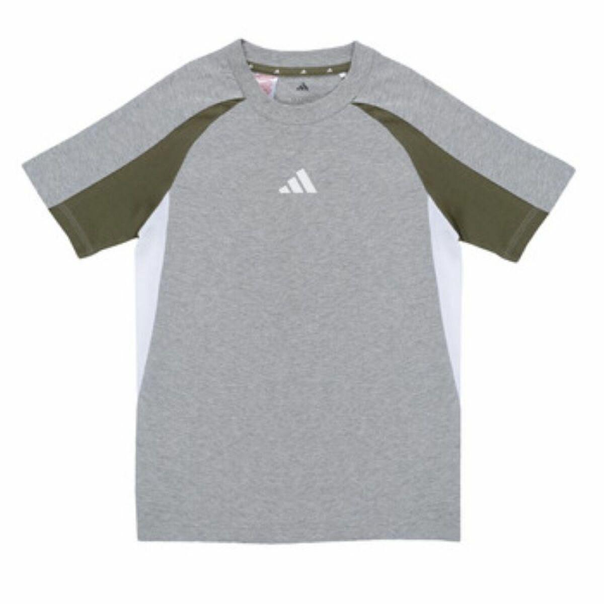 Adidas J CB T kortærmet T-shirt til drenge, grå - 10 år billede