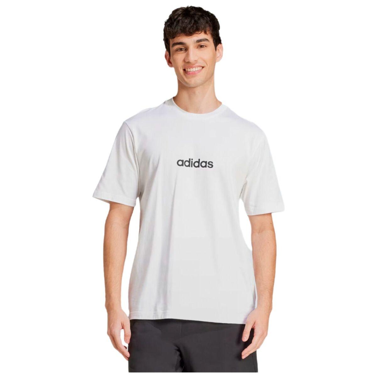 Adidas M LIN SJ T JE9000 T-shirt til mænd - Hvid, XS