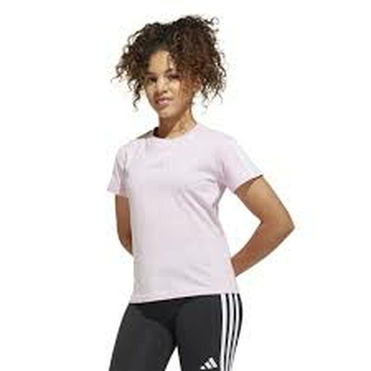 Adidas JG 3S TEE kortærmet T-shirt til piger, pink - 10 år