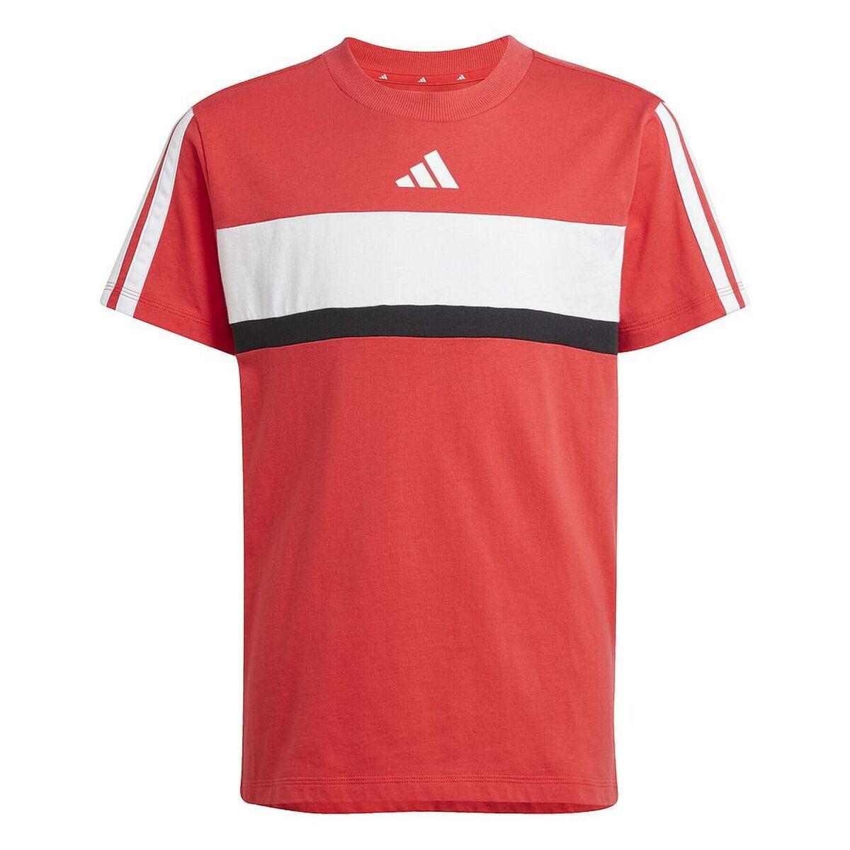 Adidas J 3S TIB T kortærmet T-shirt til drenge, rød - 8 år